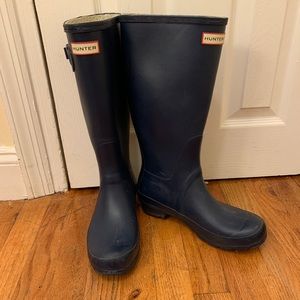 Navy Blue Hunter Boots